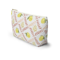 Lemon Tile Accessory Pouch w T-bottom in Pink